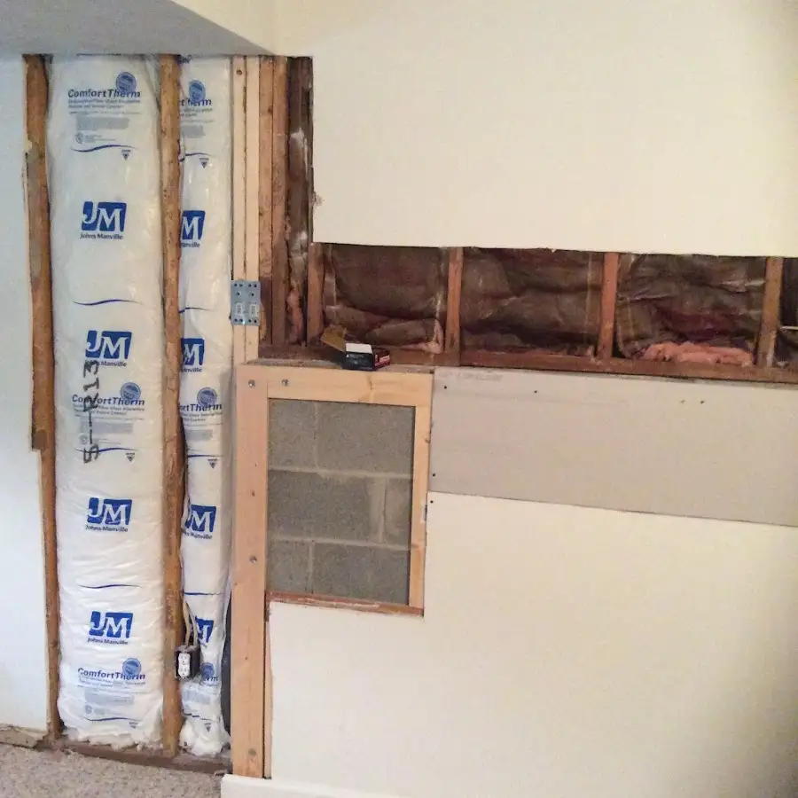 Wall insulation replacement during Contents Cleaning & Restoration in Beltsville